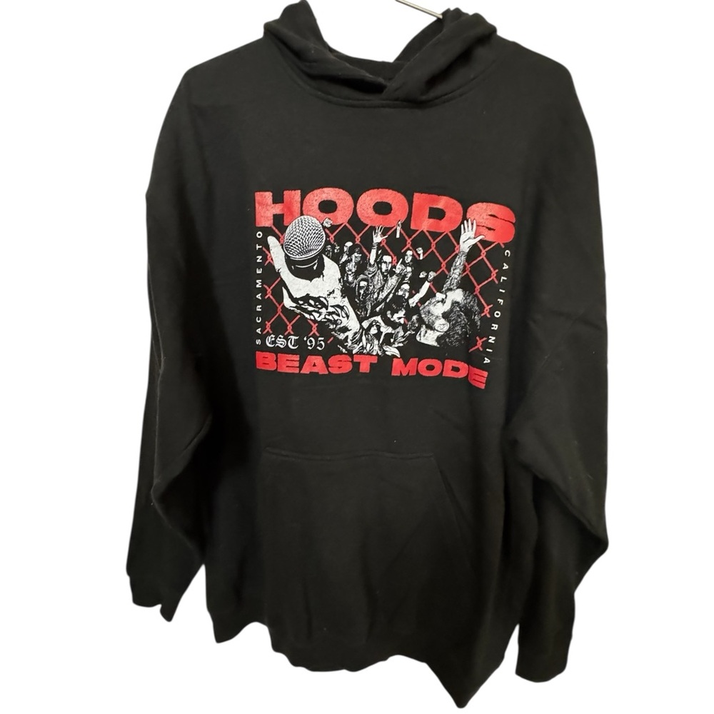 HOODS Beast Mode Sacramento CA Beatdown Hardcore PUNK Hoodie Men’s XXL MINTY